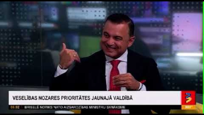 Veselības ministra saruna TV3 par veselības nozares prioritātēm jaunajā  valdībā, u. c. aktualitātēm