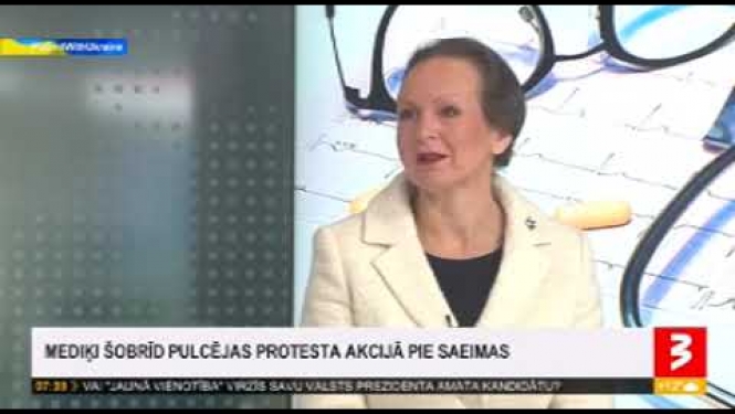 Veselības ministres Līgas Meņģelsones saruna TV3 par papildus nepieciešamo finansējumu