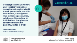Es izvēlējos vakcinēties (Lelde Vansoviča)