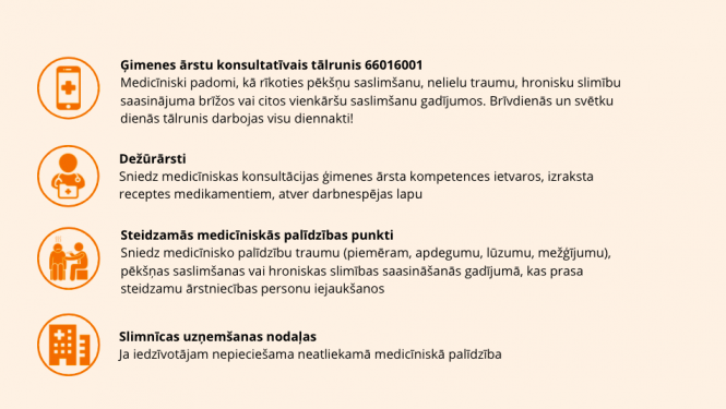 Palīdzības iespējas brīvdienās