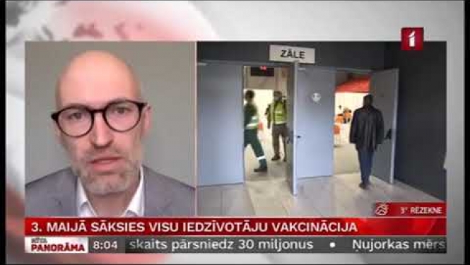 Veselības ministra Daniela Pavļuta saruna LTV par visu iedzīvotāju vakcināciju no 3.maija, u.c.