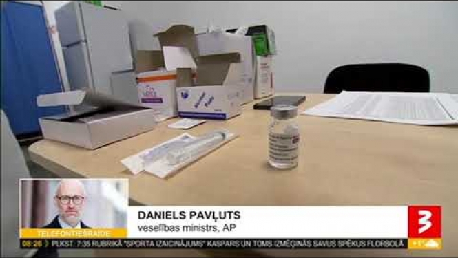 Veselības ministra Daniela Pavļuta saruna TV3 par lēmumu uz laiku apturēt "AstraZeneca" vakcīnas