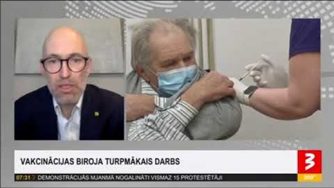 Veselības ministra Daniela Pavļuta saruna TV3 par Vakcinācijas projekta biroja turpmāko darbu