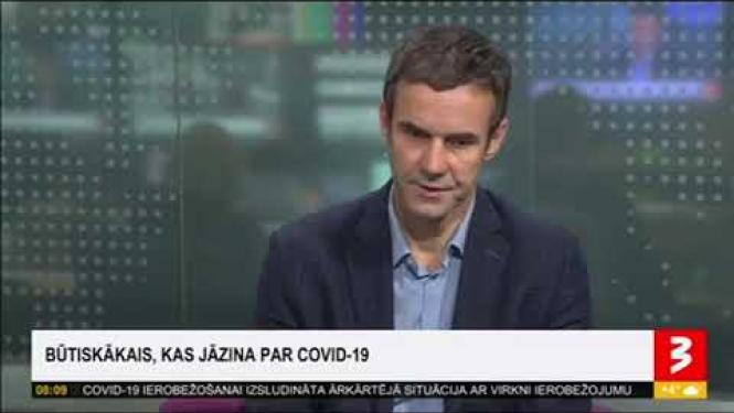 TV3 saruna ar Veselības ministrijas galveno speciālistu infektoloģijā prof. Ugu Dumpi