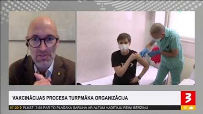 Veselības ministra Daniela Pavļuta saruna TV3 par izmaiņām prioritāri vakcinējamo personu sarakstā
