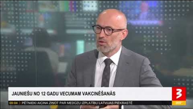 Veselības ministra Daniela Pavļuta saruna TV3 par vakcinācijas pret Covid-19 aptveres veicināšanu