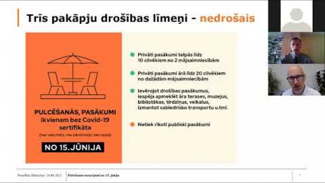 Preses konference par nosacījumiem publisko pasākumu norisei no 15.jūnija