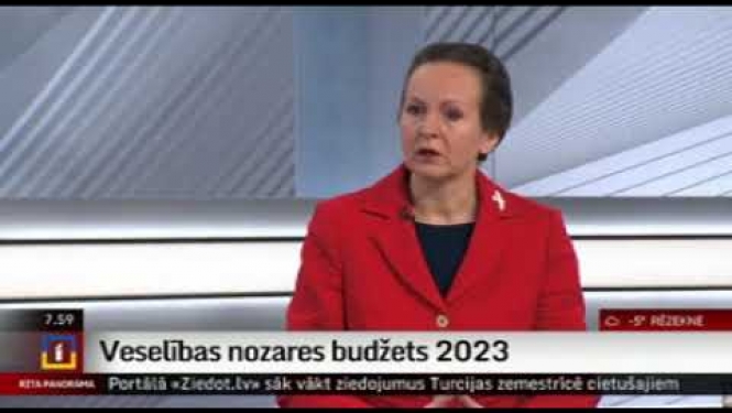 Veselības ministres Līgas Meņģelsones saruna LTV par veselības nozares budžetu 2023.
