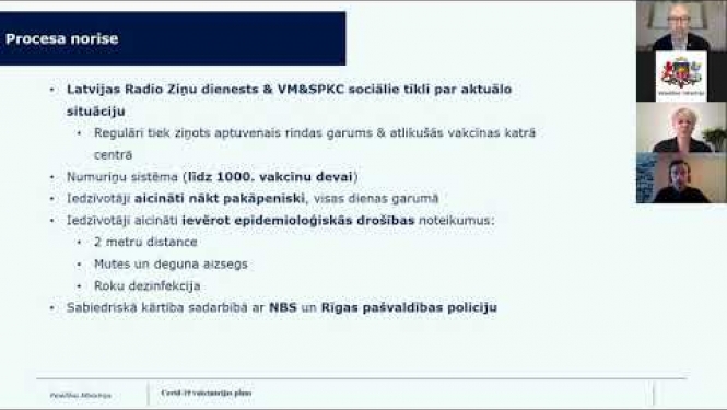 Informē par 2 vakcinācijas centros prioritāro grupu ietvaros izmēģināt “dzīvās rindas” principu