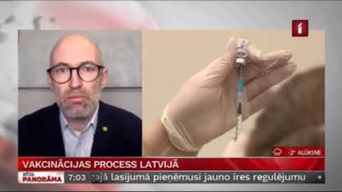Veselības ministra Daniela Pavļuta saruna LTV par "AstraZeneca" vakcīnas turpmāko izmantošanu, u.c.