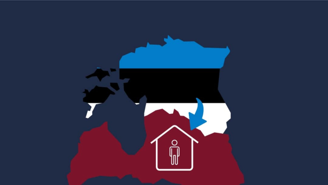 Foto: Igaunijas un Latvijas valstu kontūras 