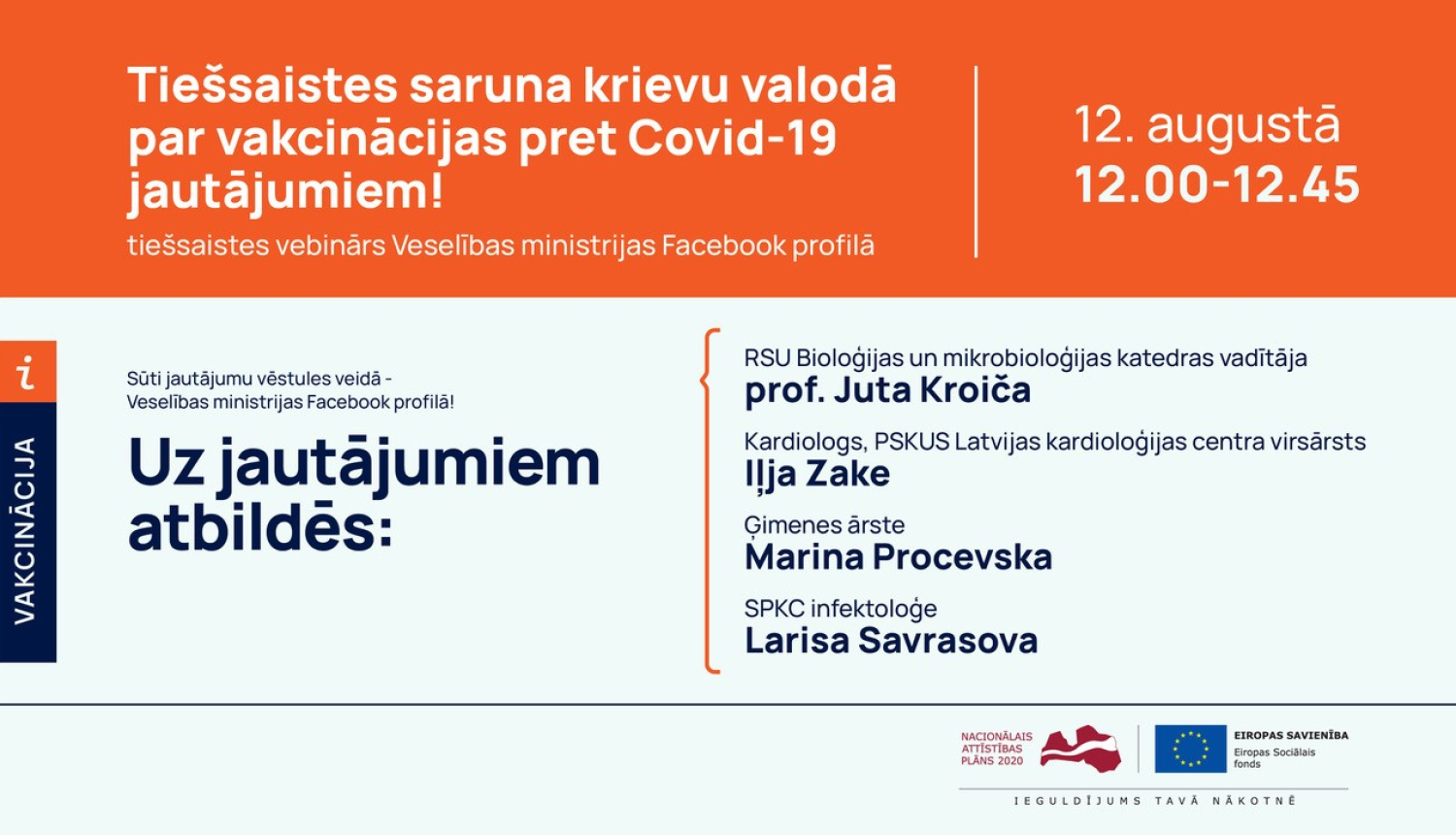 Vebinārs par vakcināciju pret Covid-19