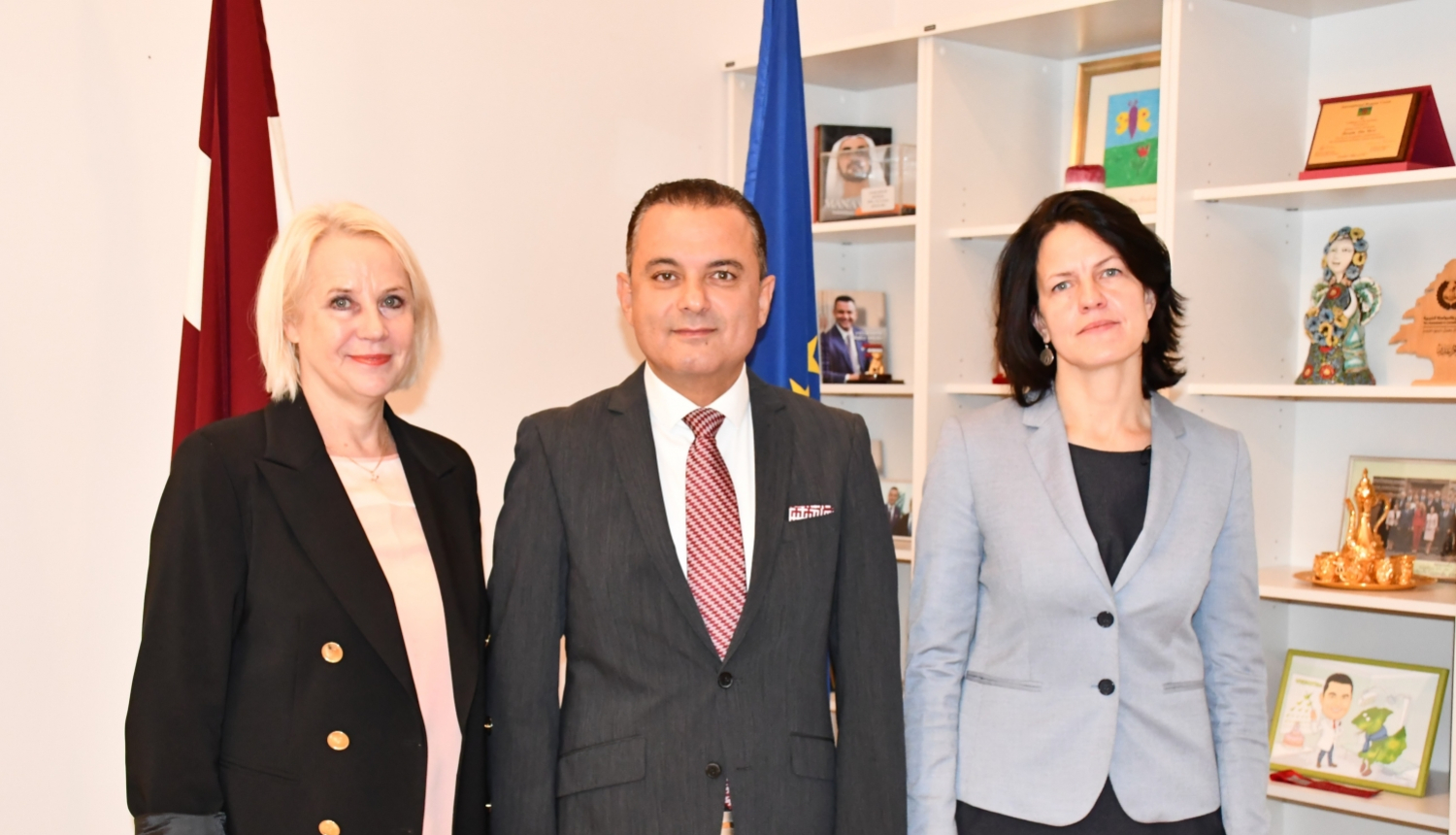 Veselības ministrs Hosams Abu Meri tiekas ar Latvijas Ģimenes ārstu asociācijas prezidenti Alisi Nicmani - Aišpuri un Latvijas Lauku ģimenes ārstu asociācijas prezidenti Līgu Kozlovsku