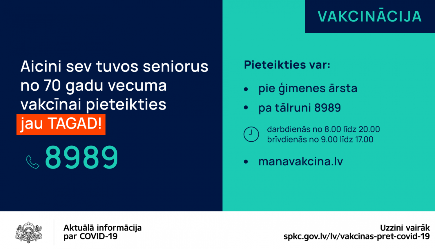 pieteikšanās vakcinācijai 