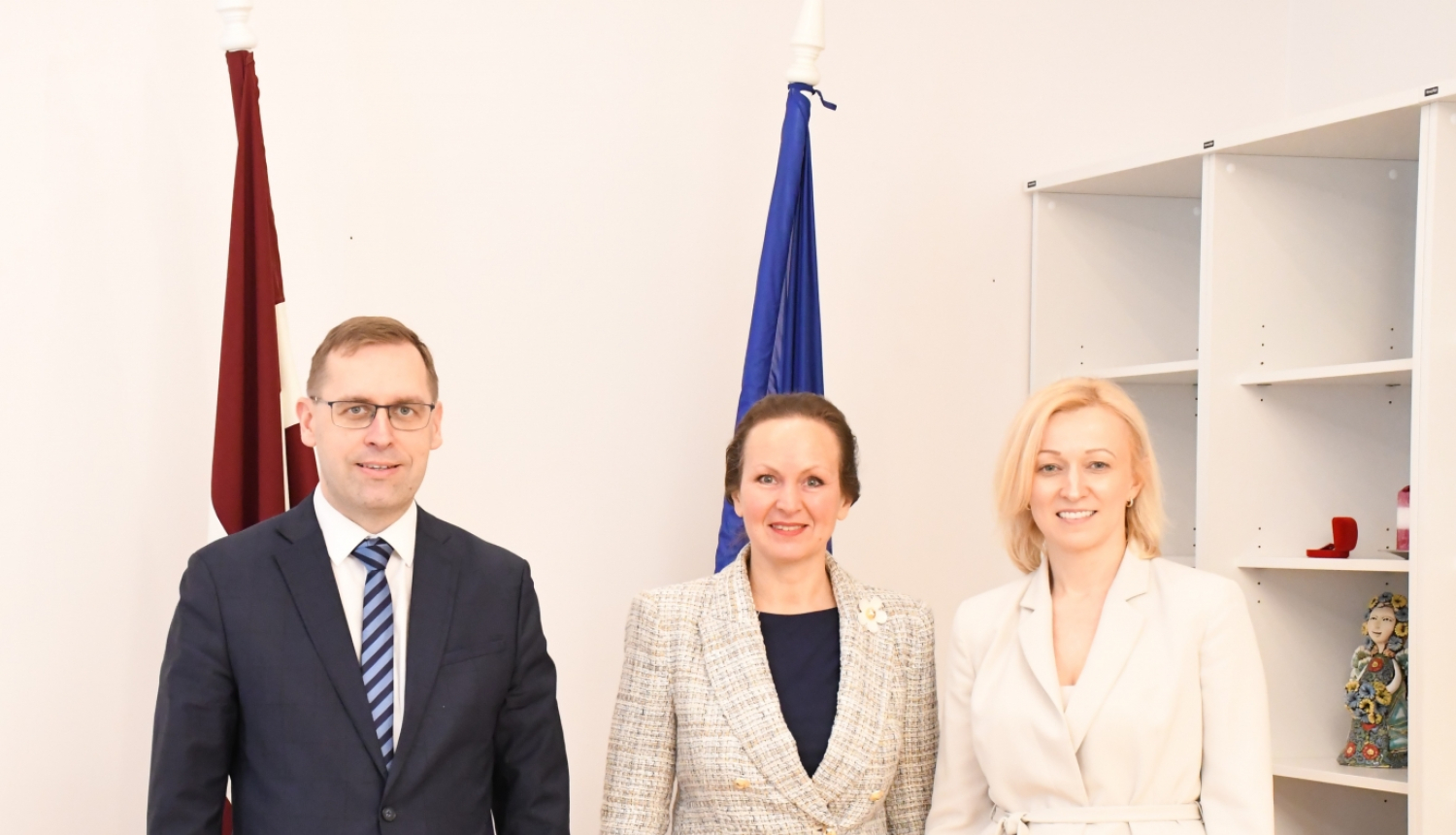 Valsts kontrolieris Rolands Irklis, veselības ministre Līga Meņģelsone, Valsts kontroles padomes locekle Maija Āboliņa