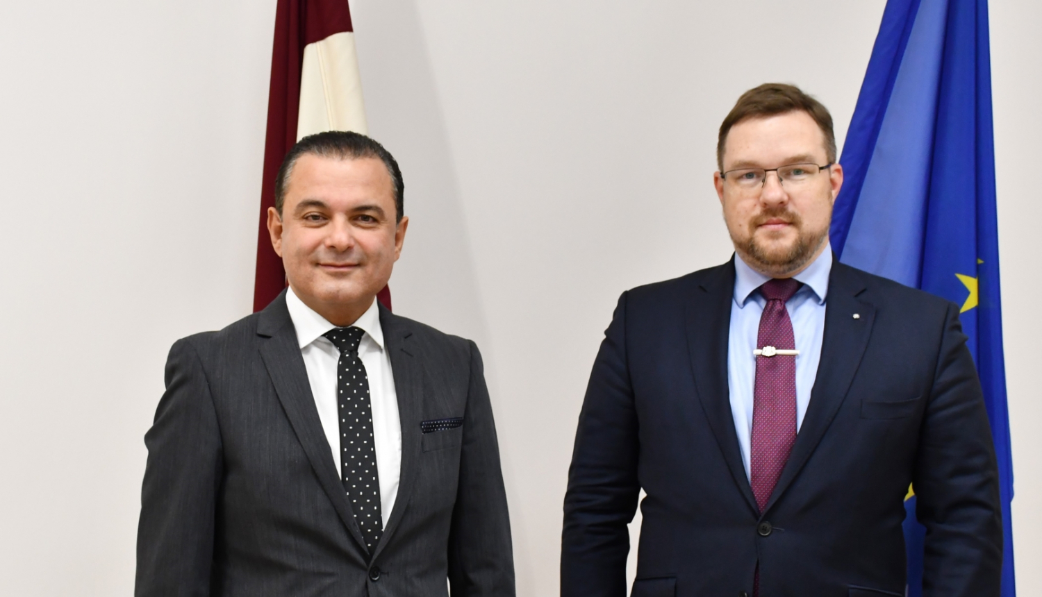 Veselības ministrs Hosams Abu Meri tiekas ar Latvijas Republikas pastāvīgās pārstāves Eiropas Savienībā vietnieku, vēstnieku Mārtiņu Kreitu