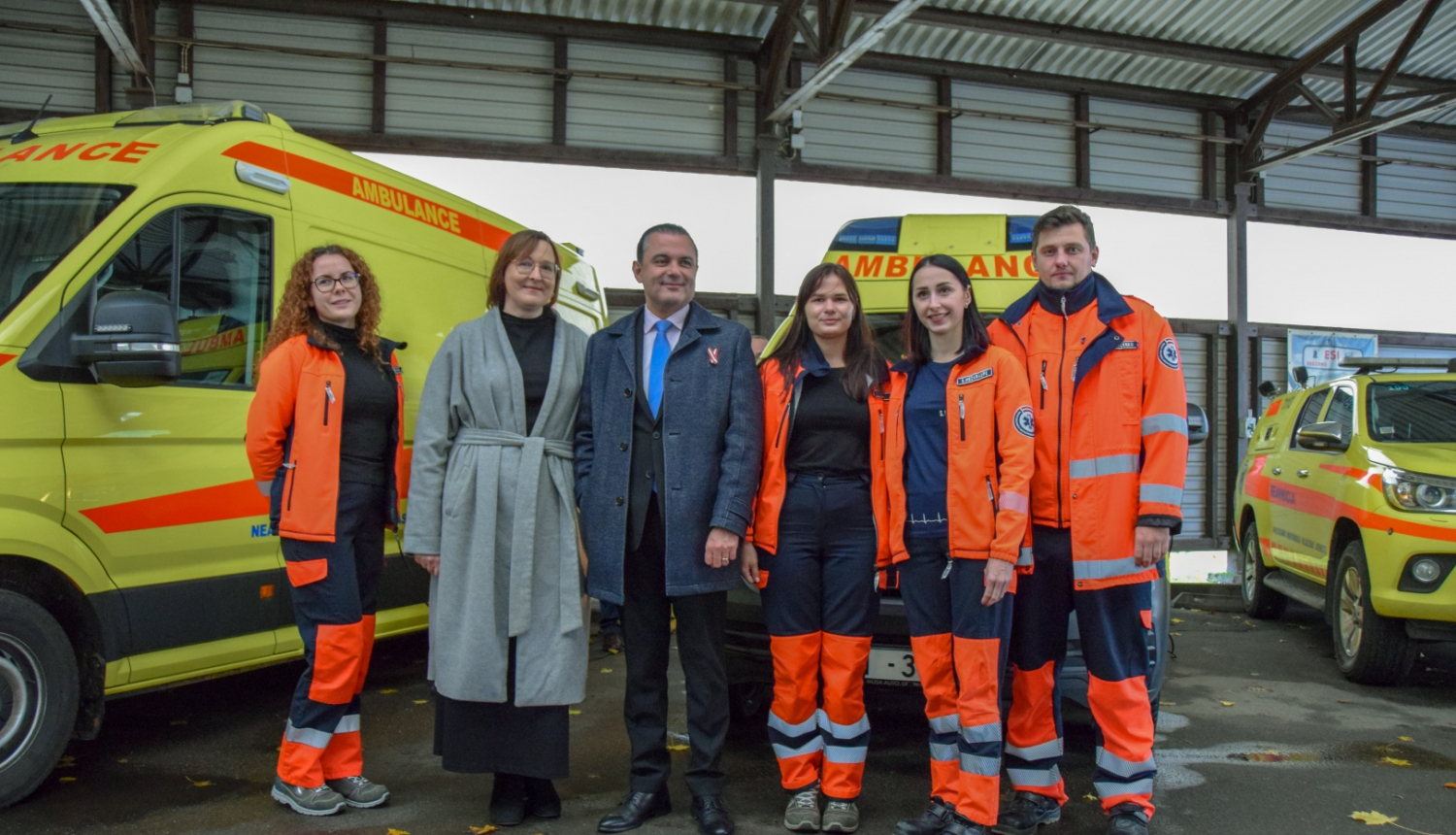 Veselības ministrs apmeklē Neatliekamās medicīniskās palīdzības dienestu