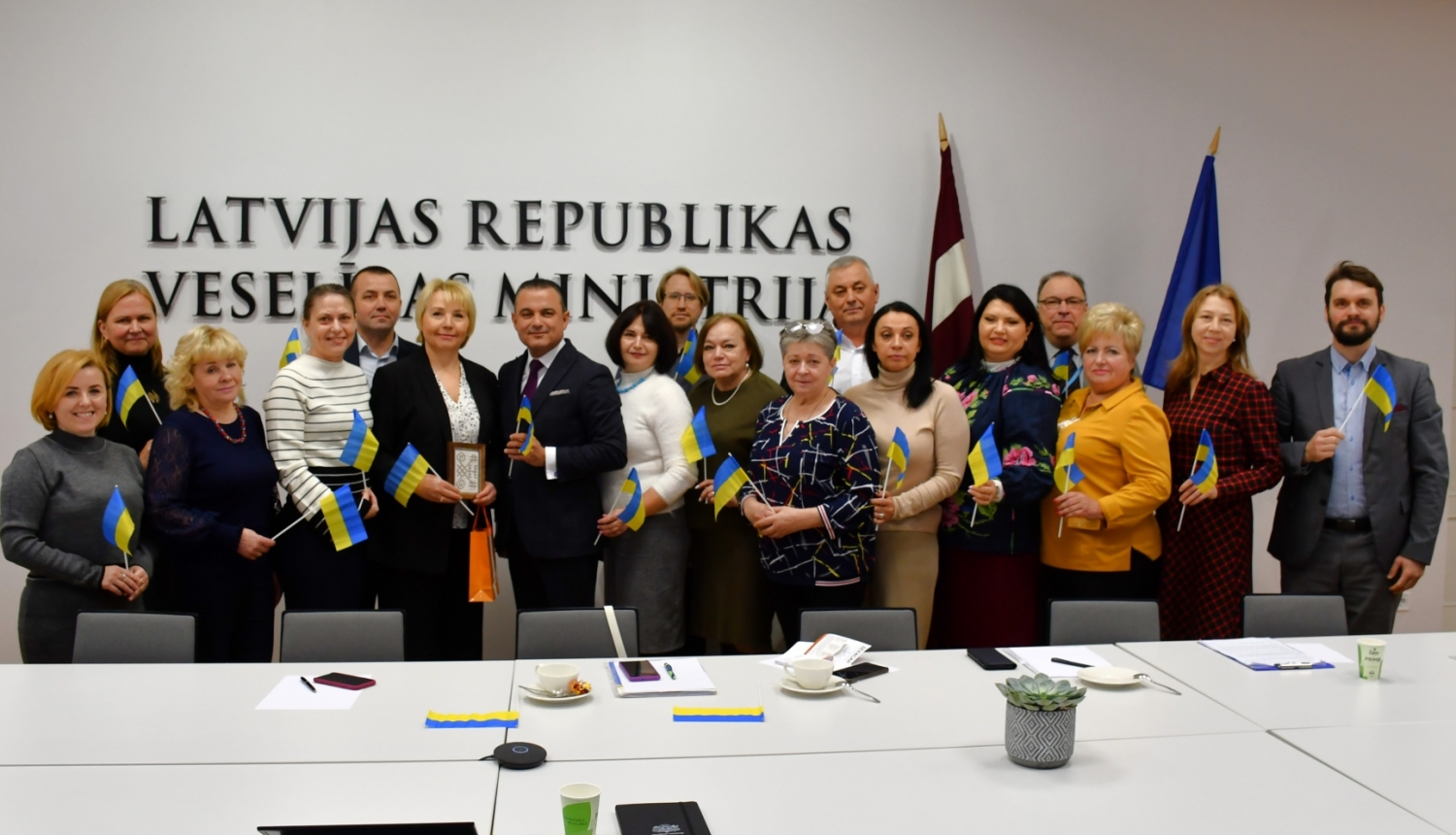 Veselības ministrs Hosams Abu Meri tiekas ar Ukrainas Mazo pilsētu asociācijas pārstāvjiem