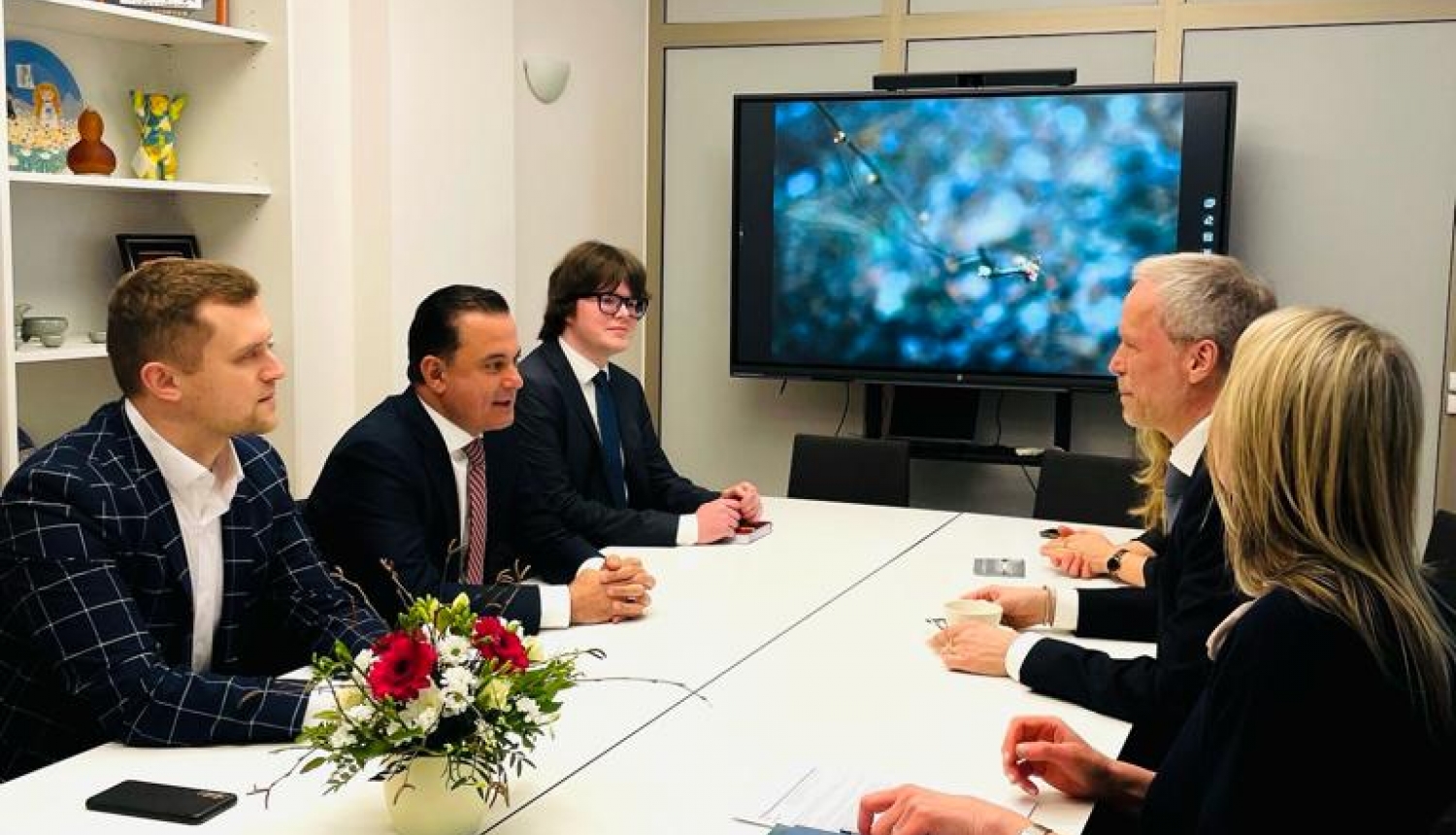 Veselības ministrs Hosams Abu Meri tiekas ar Ziemeļvalstu Ministru padomes biroja Latvijā direktoru Stefanu Ēriksonu